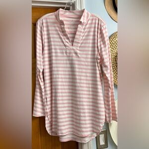 BN NEVER WORN Dudley Stephens LARGE Pink and White Striped Long Sleeve Top